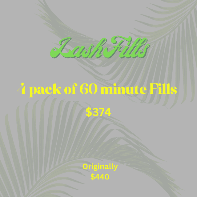 Package of (4) 60 minute fills at Electric Lash Studio in Seattle, WA
