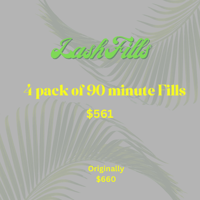 Package of (4) 90 minute fills at Electric Lash Studio in Seattle, WA
