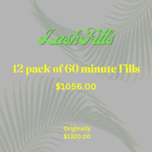 Package of (12) 60 minute fills at Electric Lash Studio in Seattle, WA