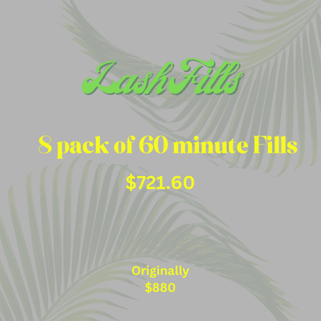 Package of (8) 60 minute fills at Electric Lash Studio in Seattle, WA